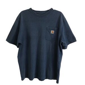CARHARTT Men's Heathered blue Loose Fit Short Sleeve t-shirt L